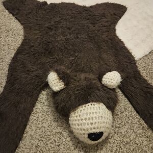Plush, Cozy Brown Bear Rug - nursery or playroom